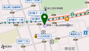 東横INN 福山駅新幹線南口の地図画像