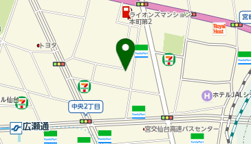 東横INN 仙台西口広瀬通の地図画像