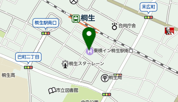 東横INN 桐生駅南口の地図画像