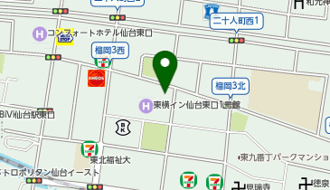 東横INN 仙台東口2号館の地図画像
