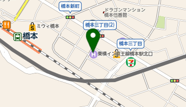 東横INN 京王線橋本駅北口の地図画像