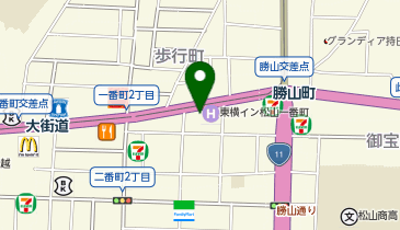 東横INN 松山一番町の地図画像