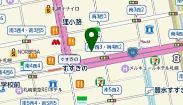 東横INN 札幌すすきの交差点の地図画像
