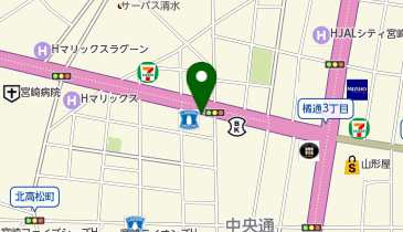 東横INN 宮崎中央通の地図画像