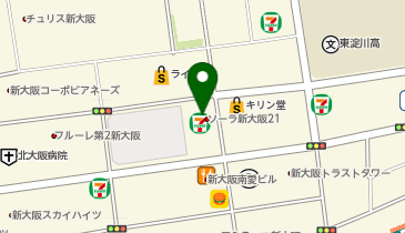 格安ビールと鉄鍋餃子 3・6・5酒場 新大阪ソーラ21店の地図画像