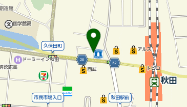 格安ビールと鉄鍋餃子 3・6・5酒場 秋田駅前店の地図画像