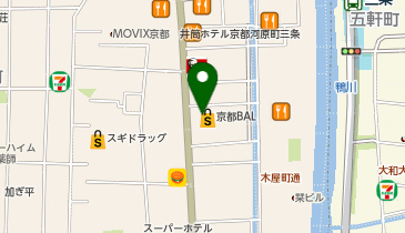 agnes b. 京都BALの地図画像