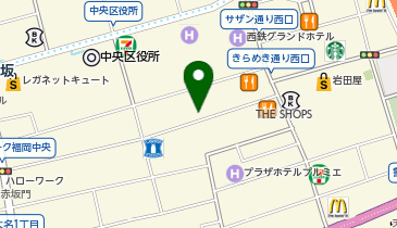 Agu hair garden大名店の地図画像