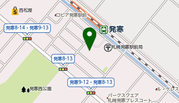 Agu hair mike札幌発寒店の地図画像