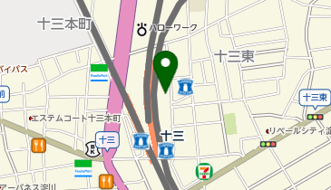 Agu hair aris十三店の地図画像