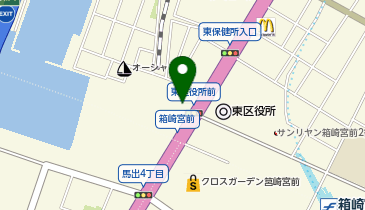 CODE.LINE箱崎宮前店の地図画像