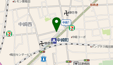 Men&rsquo;s hair salon First 中崎町店の地図画像