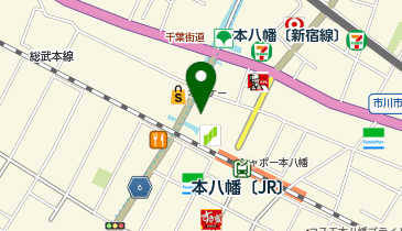 Agu hair Nicola本八幡店の地図画像