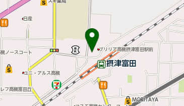 Agu hair towa摂津富田駅前店の地図画像