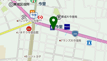 Agu hair toa今里店の地図画像