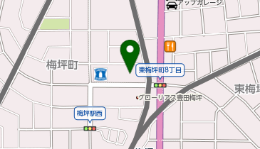 Agu hair one梅坪店の地図画像