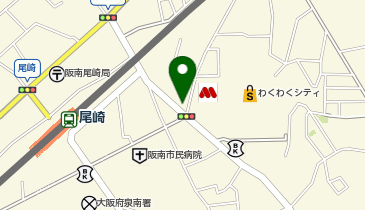 Agu hair cala阪南尾崎店の地図画像