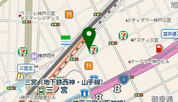CODE.LINE三宮店の地図画像