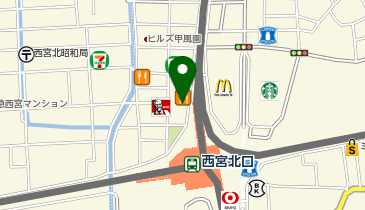 Agu hair beach 西宮北口店の地図画像