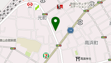 Agu hair gran吹田店の地図画像