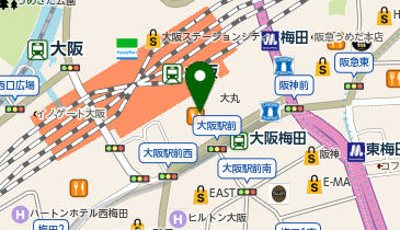 AHKAH 大丸梅田店の地図画像