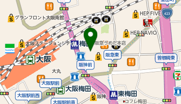 AHKAH 阪急うめだ本店の地図画像