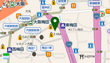 アンテノール 阪神梅田本店の地図画像