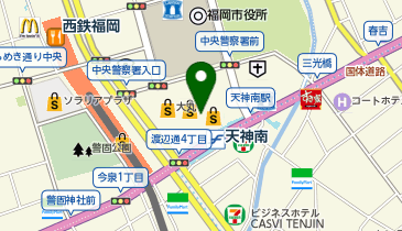 カルティエブティック大丸福岡天神の地図画像