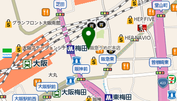 カルティエブティック阪急うめだ本店の地図画像