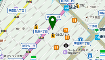 カルティエブティック GINZA SIX店の地図画像