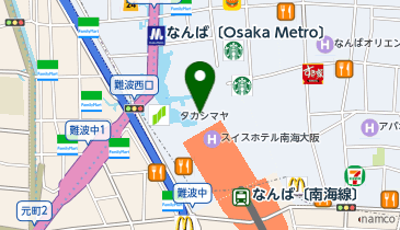 カルティエブティック高島屋大阪店の地図画像