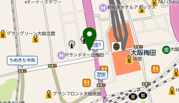 スマホ修理王 大阪梅田店の地図画像