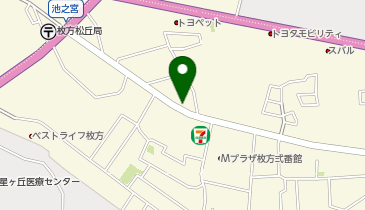 セレモニーハウス 小さなお葬式 枚方池之宮ホールの地図画像