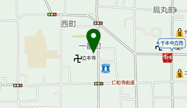 セレモニーハウス 小さなお葬式 西陣七本松ホールの地図画像