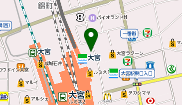 iPhone修理ダイワンテレコム大宮店の地図画像
