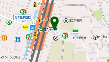 iPhone修理ダイワンテレコム北千住店の地図画像