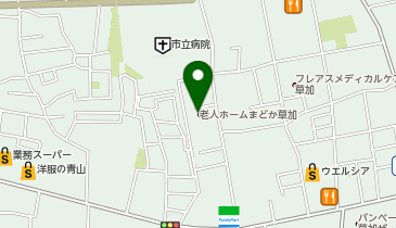 メディカルホームまどか草加の地図画像