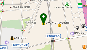 パタゴニア 大阪・梅田の地図画像
