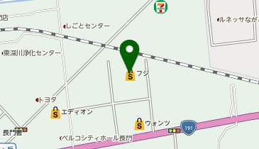 PLUSONE プラスワン 長門店の地図画像