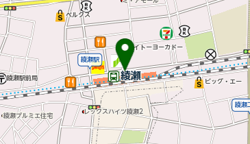 PLUSONE トップス 東急ストア綾瀬店の地図画像