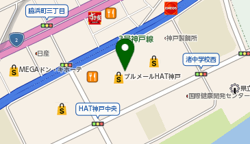 PLUSONE プラスワン ブルメールHAT神戸店の地図画像