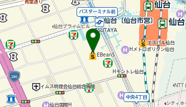 アイプリショップ仙台店の地図画像