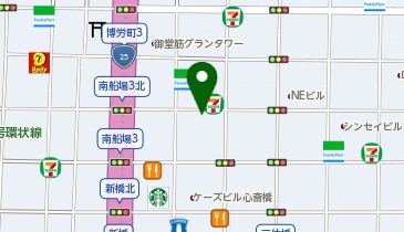 GSTV 心斎橋ショールームの地図画像
