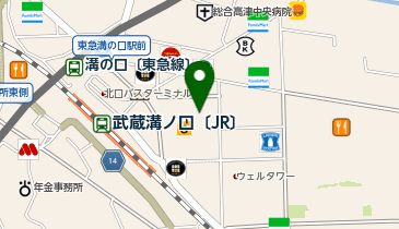 H1T 溝の口の地図画像