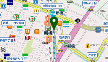 KOMEHYO買取センターJR新橋駅銀座口の地図画像