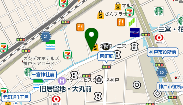 KOMEHYO神戸三宮店の地図画像