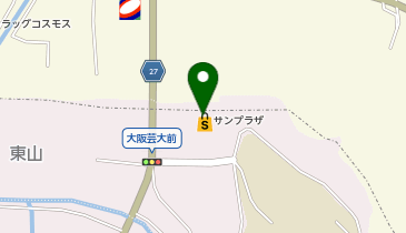 クリーニングルビー サンプラザ河南町芸大前店の地図画像