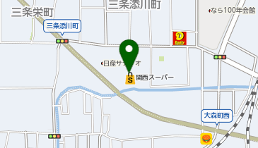 クリーニングルビー 関西スーパー奈良三条店の地図画像
