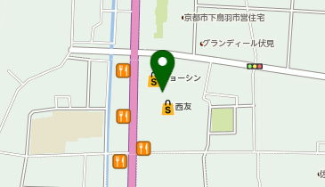 クリーニングルビー 西友下鳥羽店の地図画像
