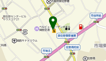 クリーニングルビー コープ泉佐野店の地図画像